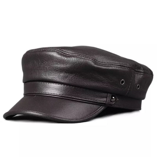 Hooker Genuine Leather Sailor Cap – Premium Captain Hat