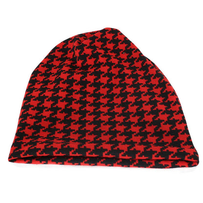 Houndstooth Cotton Snood Beanie - Urban Caps