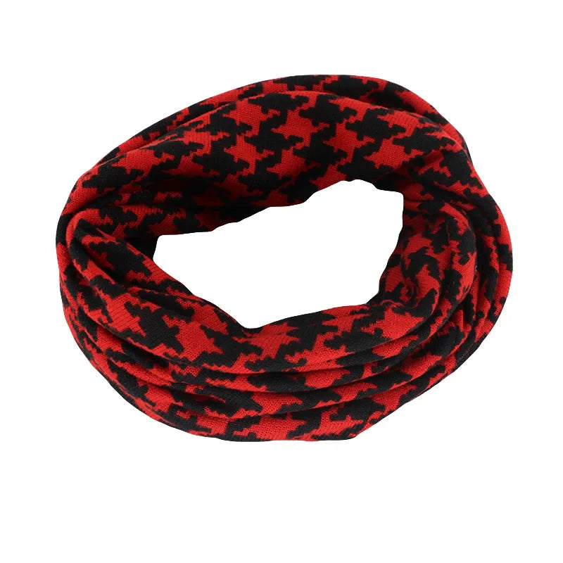 Houndstooth Cotton Snood Beanie - Urban Caps