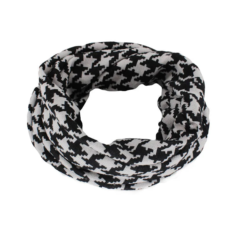 Houndstooth Cotton Snood Beanie - Urban Caps