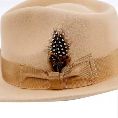 Howard Feathers Wool Fedora Hat - Classic Fedora Style With Pheasant Feather Accents