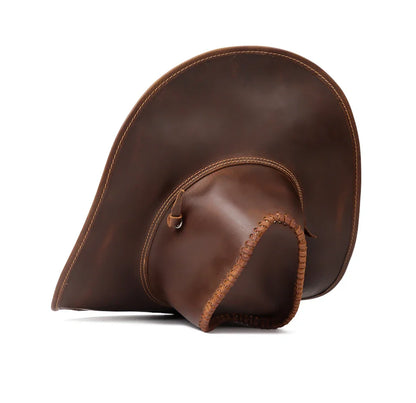 Hummerpaul Handcraft Genuine Leather Cowboy Hat - Handcrafted Leather Western Hat