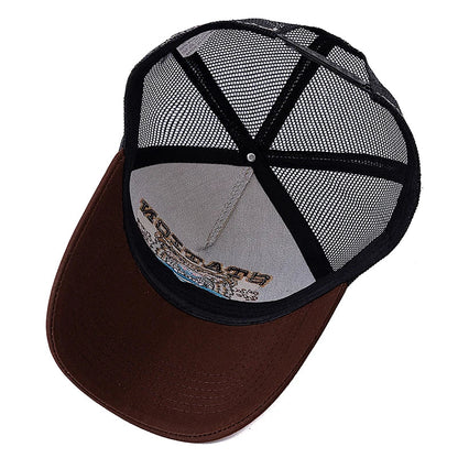 Hunting Bear Station Trucker Cap - Rugged Trucker Hat With Classic Silhouette For Hunting