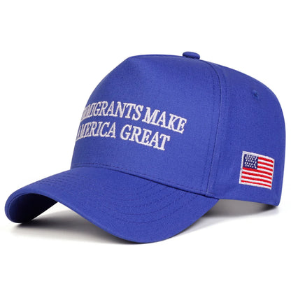Inmigrants Make America Great Baseball Cap - With Embroidered Details For Timeless Look