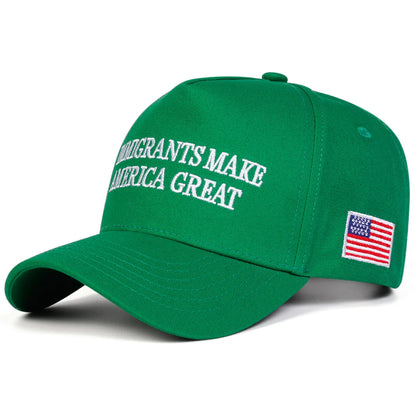 Inmigrants Make America Great Baseball Cap - With Embroidered Details For Timeless Look