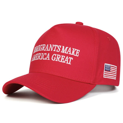 Inmigrants Make America Great Baseball Cap - With Embroidered Details For Timeless Look
