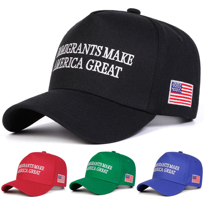 Inmigrants Make America Great Baseball Cap - With Embroidered Details For Timeless Look