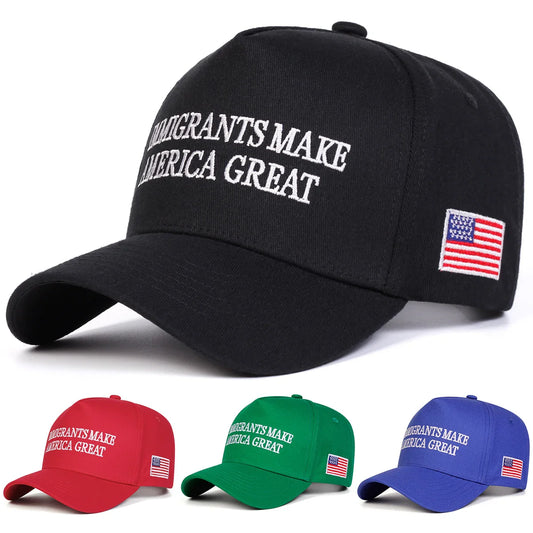 Inmigrants Make America Great Baseball Cap - With Embroidered Details For Timeless Look