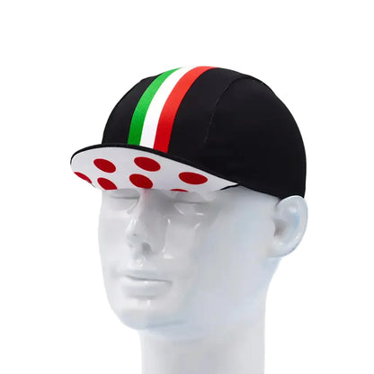 Italian Flag Retro Cycling Cap Lightweight Acrylic One Size Fits 52 to 62 cm