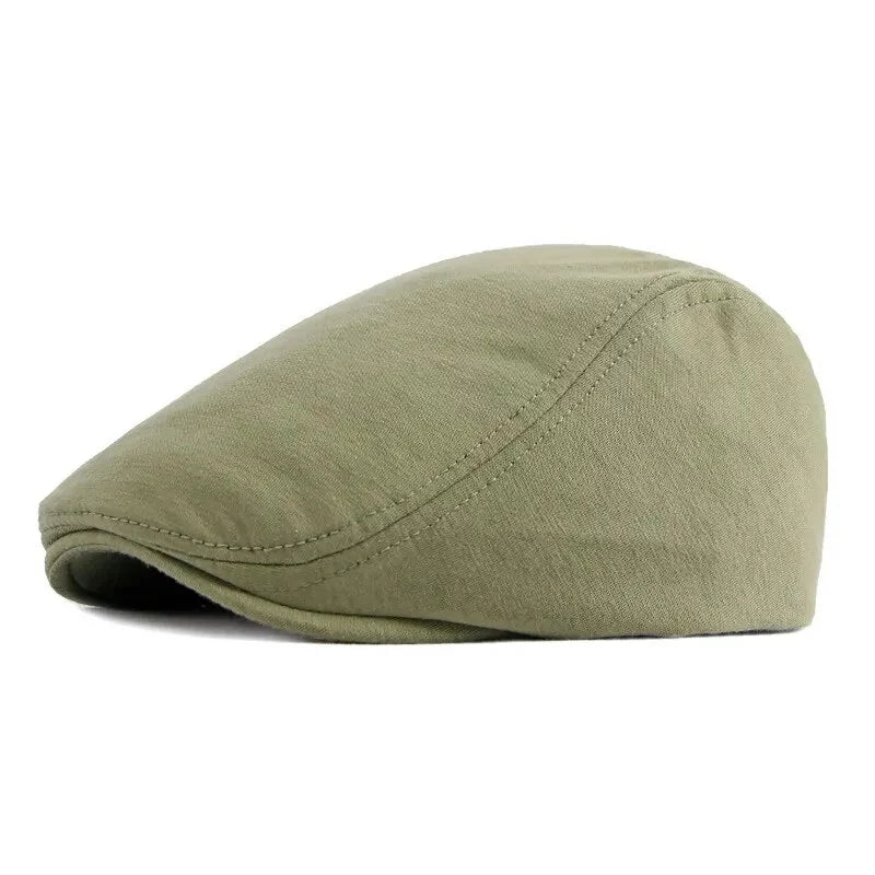 Ivy Classic Flat Cap – Plain Cotton Elastic Fit Everyday Hat