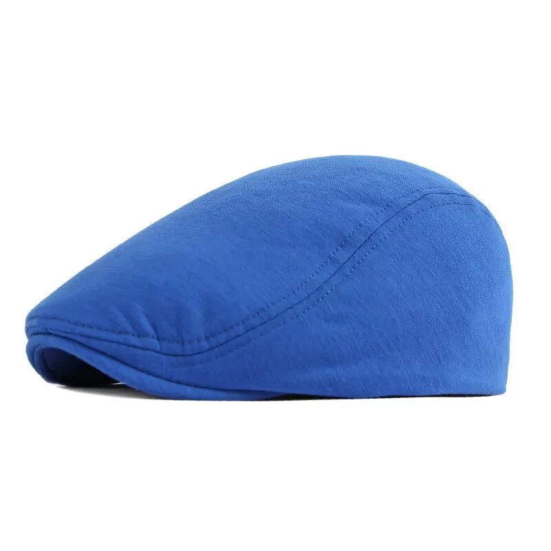 Ivy Classic Flat Cap – Plain Cotton Elastic Fit Everyday Hat