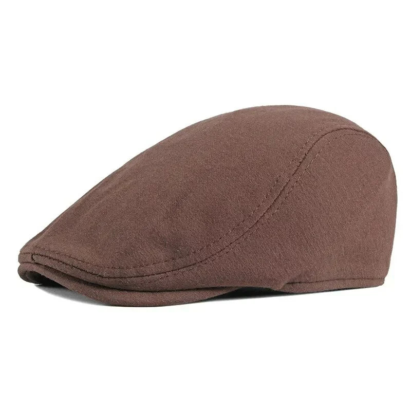 Ivy Classic Flat Cap – Plain Cotton Elastic Fit Everyday Hat