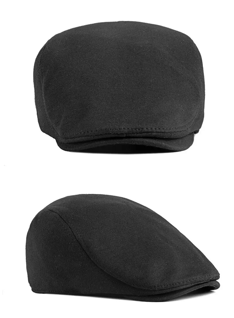 Ivy Classic Flat Cap – Plain Cotton Elastic Fit Everyday Hat