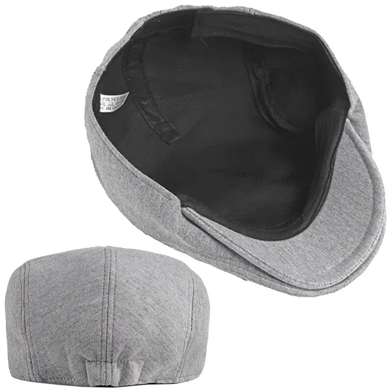 Ivy Classic Flat Cap – Plain Cotton Elastic Fit Everyday Hat