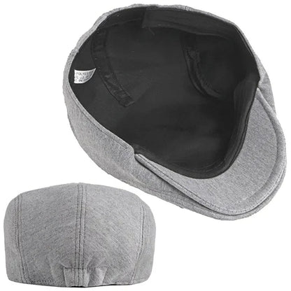 Ivy Classic Flat Cap – Plain Cotton Elastic Fit Everyday Hat