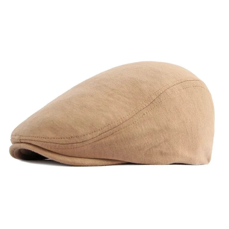 Ivy Classic Flat Cap – Plain Cotton Elastic Fit Everyday Hat