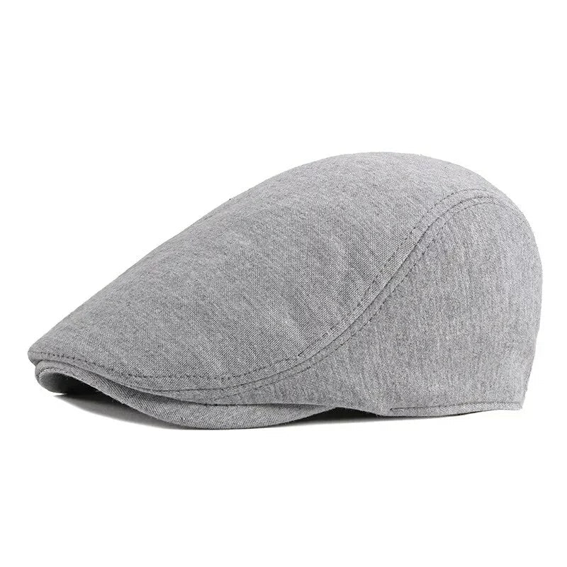 Ivy Classic Flat Cap – Plain Cotton Elastic Fit Everyday Hat
