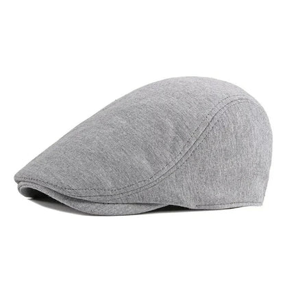Ivy Classic Flat Cap – Plain Cotton Elastic Fit Everyday Hat