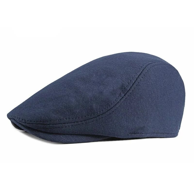 Ivy Classic Flat Cap – Plain Cotton Elastic Fit Everyday Hat