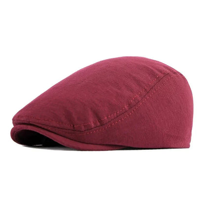 Ivy Classic Flat Cap – Plain Cotton Elastic Fit Everyday Hat