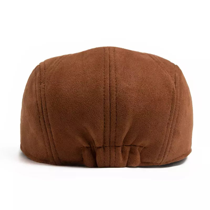 Ivy Suede Flat Cap – Vegan Suede Adjustable Classic Hat