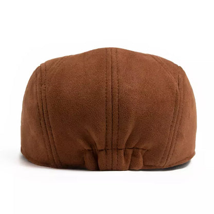 Ivy Suede Flat Cap – Vegan Suede Adjustable Classic Hat