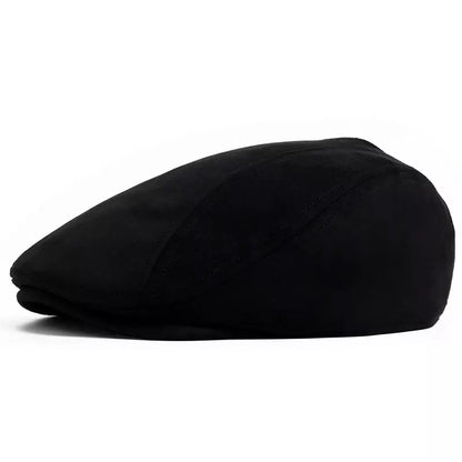 Ivy Suede Flat Cap – Vegan Suede Adjustable Classic Hat