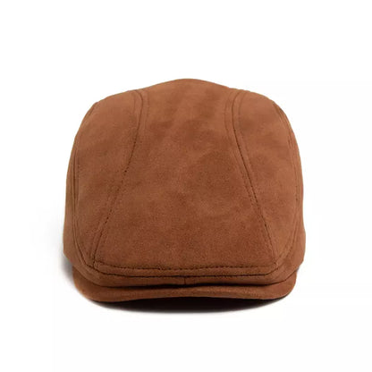 Ivy Suede Flat Cap – Vegan Suede Adjustable Classic Hat
