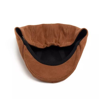 Ivy Suede Flat Cap – Vegan Suede Adjustable Classic Hat