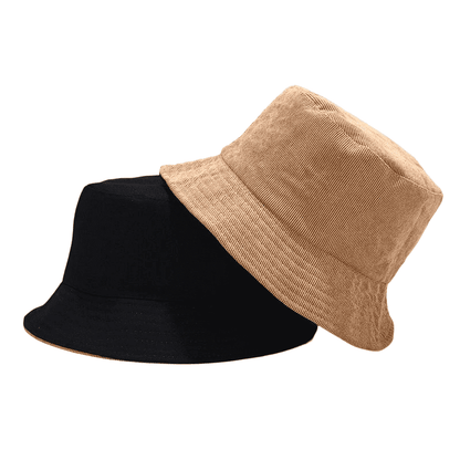 JM Corduroy Reversible Bucket Hat - Versatile Reversible Hat With Corduroy Texture