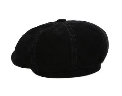 J&J Genuine Suede Leather Newsboy Cap - Timeless Suede Look for Casual Style Easy To Wear