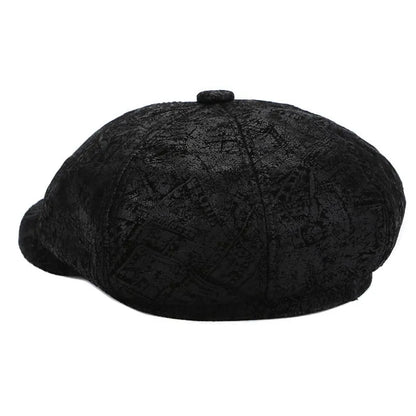 J&J Genuine Suede Leather Newsboy Cap - Timeless Suede Look for Casual Style Easy To Wear