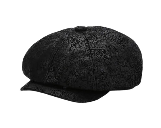 J&J Genuine Suede Leather Newsboy Cap - Timeless Suede Look for Casual Style Easy To Wear