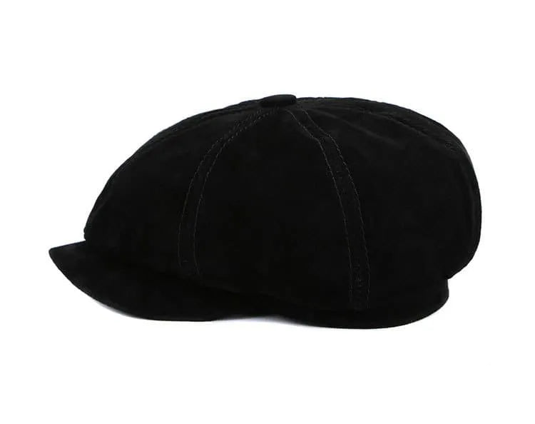 J&J Genuine Suede Leather Newsboy Cap - Timeless Suede Look for Casual Style Easy To Wear