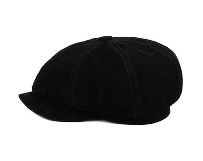 J&J Genuine Suede Leather Newsboy Cap - Timeless Suede Look for Casual Style Easy To Wear