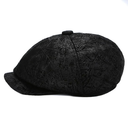 J&J Genuine Suede Leather Newsboy Cap - Timeless Suede Look for Casual Style Easy To Wear
