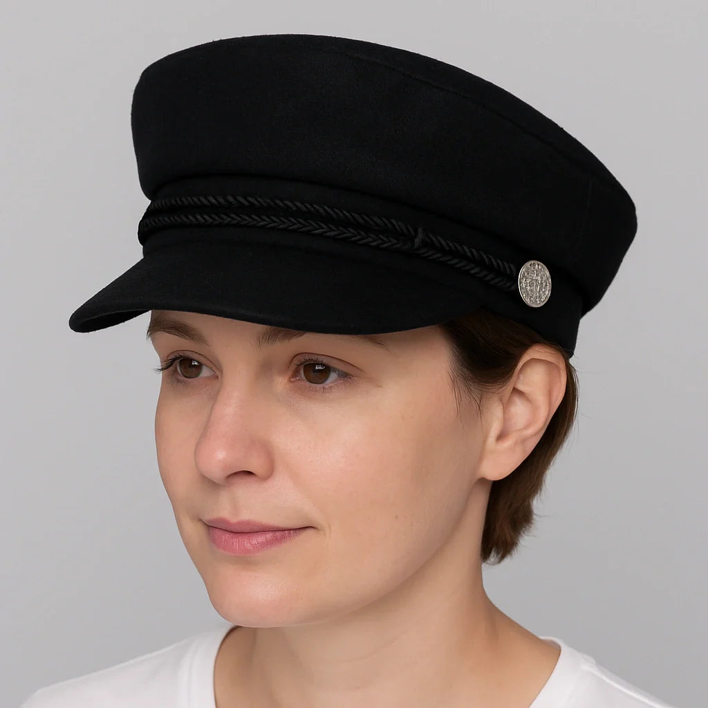 J&J Rope Cotton Sailor Cap - Classic Nautical Cotton Look For Casual Style Everyday Use