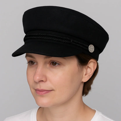 J&J Rope Cotton Sailor Cap - Classic Nautical Cotton Look For Casual Style Everyday Use