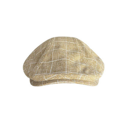 J&J Vintage Plaid Flat Cap - Timeless Cotton Flat Cap With Classic Plaid Appeal Today