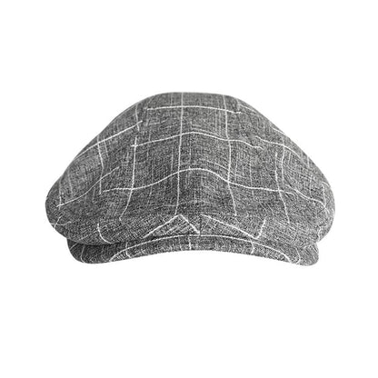 J&J Vintage Plaid Flat Cap - Timeless Cotton Flat Cap With Classic Plaid Appeal Today