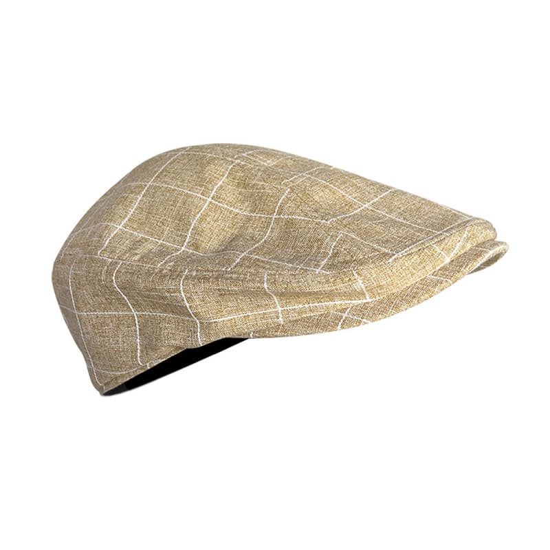 J&J Vintage Plaid Flat Cap - Timeless Cotton Flat Cap With Classic Plaid Appeal Today