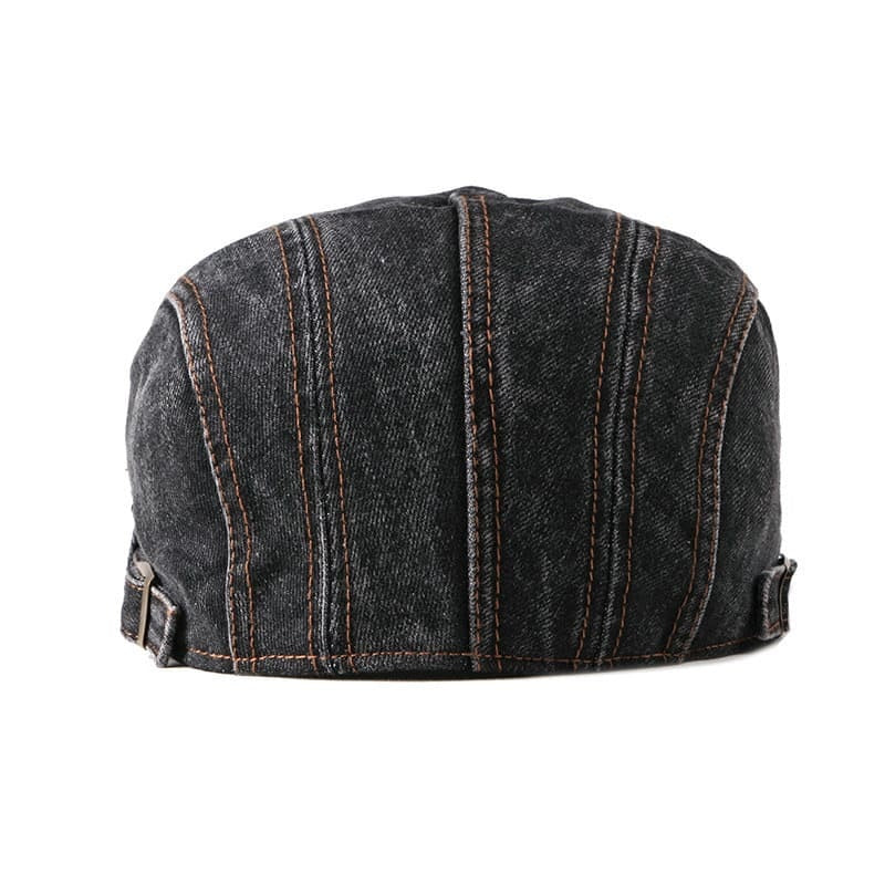J&L Denim Cotton Flat Cap - Classic Denim Cap For Timeless Casual Style You Can Wear Daily