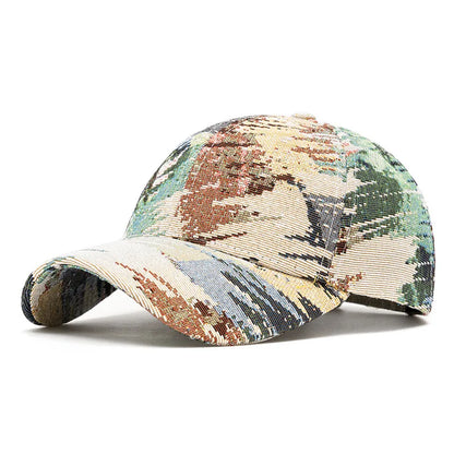Jacquard Mandala Cotton Cap - Embroidered