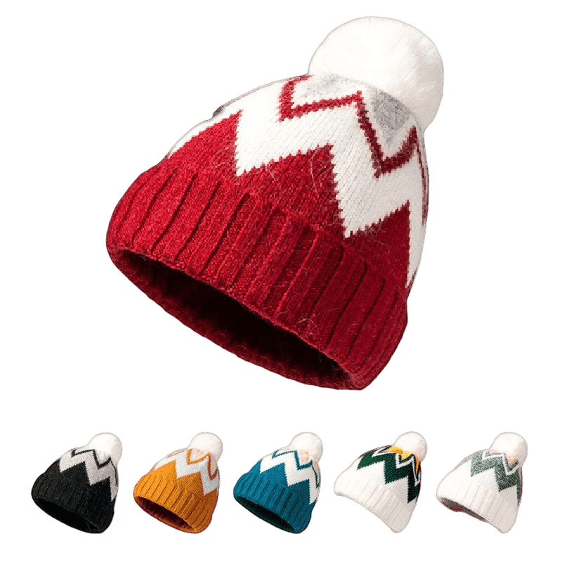 Jacquard Knitted Pompom Beanie Premium Casual Edition - Urban Caps