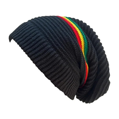 Authentic Jamaica Reggae Slouchy Knitted Beanie - Urban Caps