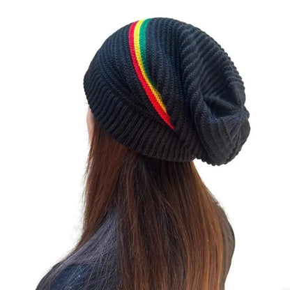 Authentic Jamaica Reggae Slouchy Knitted Beanie - Urban Caps