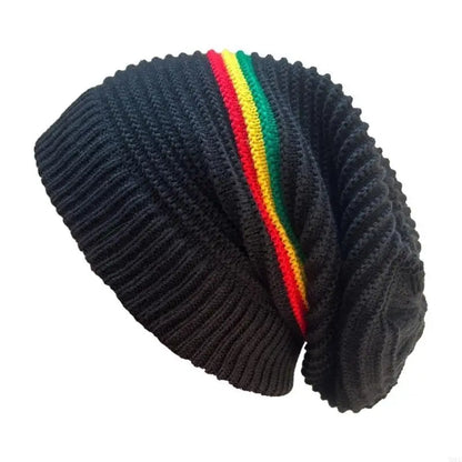 Authentic Jamaica Reggae Slouchy Knitted Beanie - Urban Caps