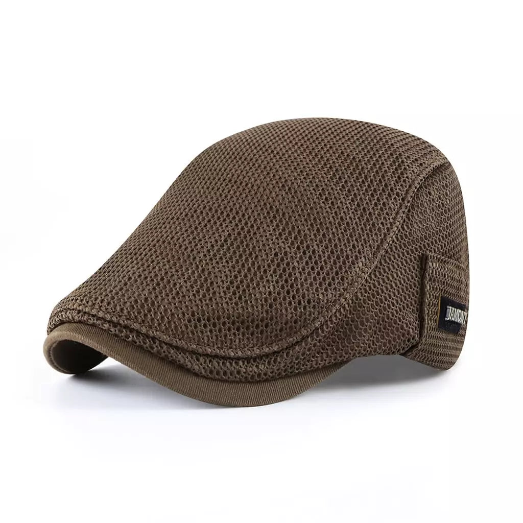 Jamont Mesh Flat Cap – Breathable Summer Golf Ivy Cap Adjustable