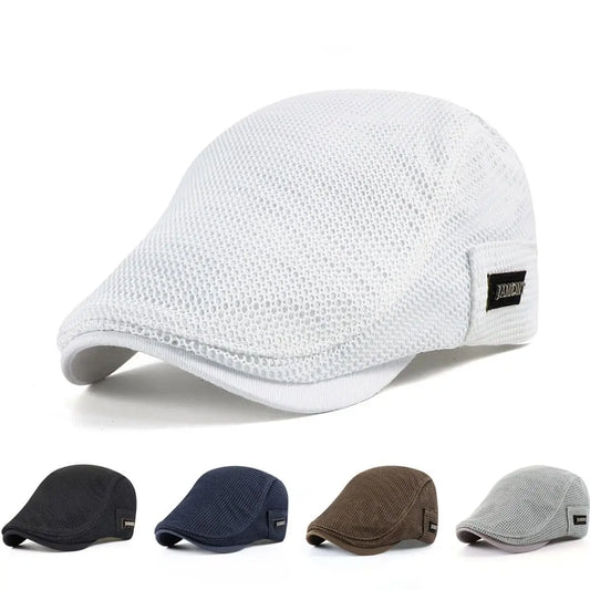 Jamont Mesh Flat Cap – Breathable Summer Golf Ivy Cap Adjustable