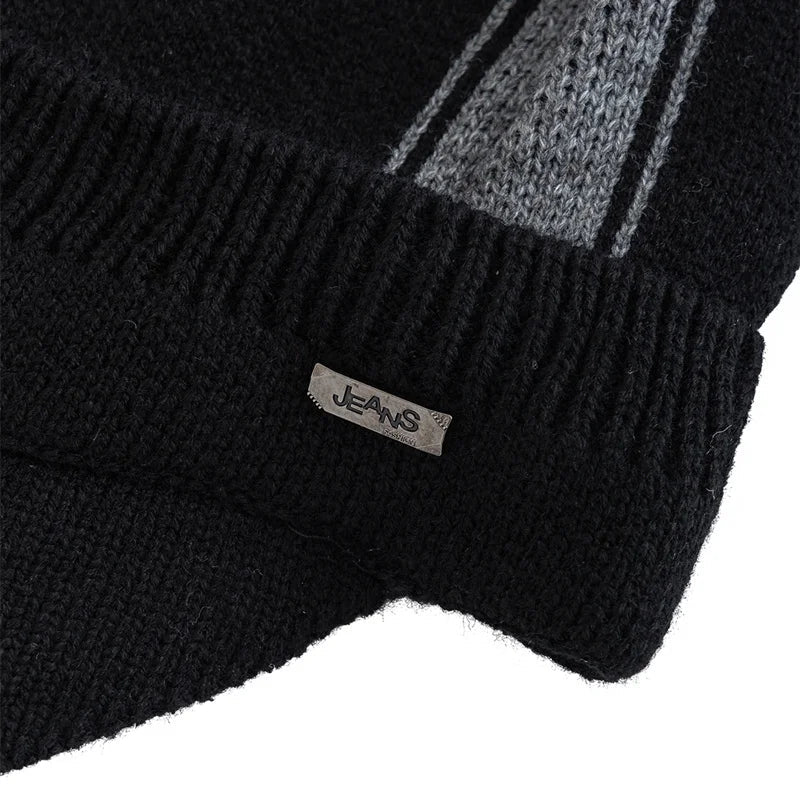 Jeans Knitted Visor Beanie Cap - Urban Caps